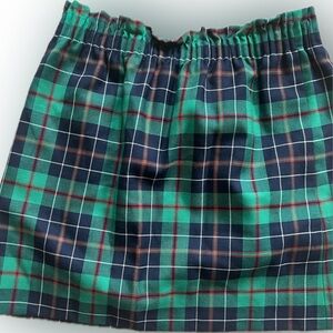 J. Crew Tartan Mini Skirt in Green and Navy
